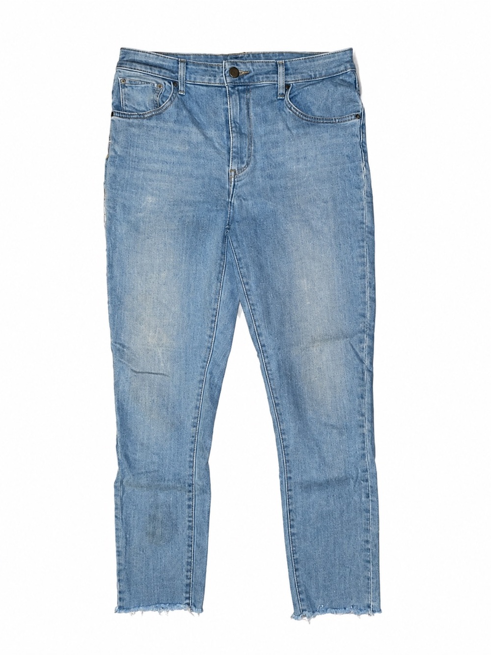 Levi’s 721 High Rise Skinny Jeans 32 Light Wash Raw Frayed Hem